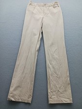 Eddie Bauer Women 18 Pants Tan Cotton Stretch Curvy Fit Classic Stylish Quality