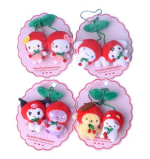 Hello Kitty Melody Best Friend Forever Twin Sister Plush Keychain Pin Charm New