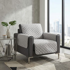 Beige Kuschelig Wende Sesselschoner Sherpa 191cm x 165 cm  ( La-B2)