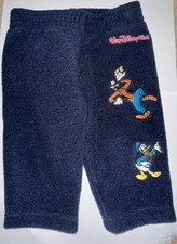 Walt Disney World Kids Navy Blue Embroidered Sweat Pants 6 Mos Goofy Pluto