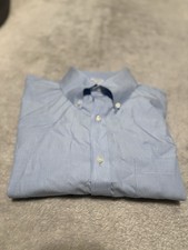 Brooks Brothers Original Polo Blue Polka Dot Shirt Size 17 34/35 Non Iron