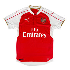 ARSENAL FC 2015/16 PUMA Home Football Shirt S Mens Vintage Soccer Jersey