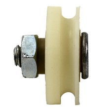 Bottom-Mount 1" Nylon Offset Groove Roller Assembly Sliding Screen Door