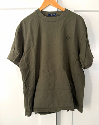 Fred Perry M8710 X10 Relaxed Fit Heavyweight Crew Neck T-Shirt Men's XL