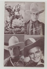 1938 Exhibit Movie Stars 4-on-1 Made In USA The Lone Ranger Wally Wales z6d