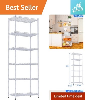 Heavy-Duty Adjustable Wire Shelving Rack (800 lbs. Capacity) - Modern Design