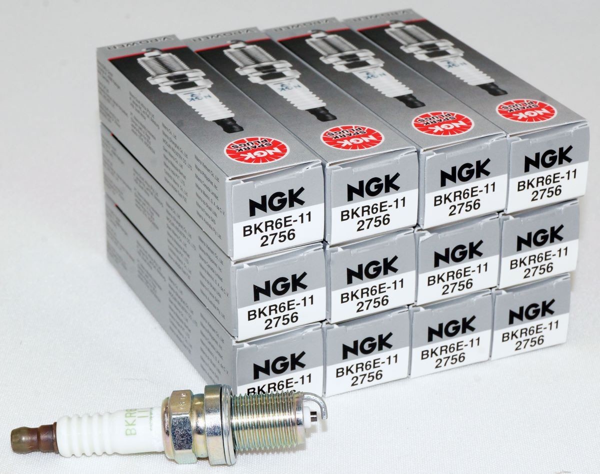 12 Pack Genuine NGK 2756 V-Power Spark Plug BKR6E11 for 02-04 Mercedes C32 SLK32
