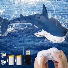 2.4Ghz Remote Control Shark Toys for Pool, 1:18 Scale High Simulation Shark for