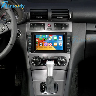 Carplay Für Mercedes Benz C Klasse W203 CLK W209 Autoradio Android 15 GPS 2+64GB - Bild 1 von 4