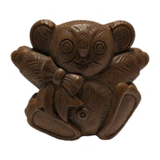  Vintage Homco Bear Wall Pocket Decor For Kids Nursery USA Made 5"