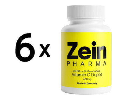 6 x Zein Pharma Vitamin C Depot with Citrus Bioflavonoids, (194,43 EUR/kg)