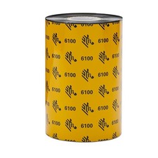 Genuine Zebra 06100BK11045 4.33" x 1476' 6100 Wax/Resin Ribbon