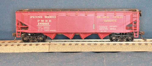 Tolva de carbón JP HO Athearn 4 bahías Penn Woods PWRR #541002 | Condition: Used