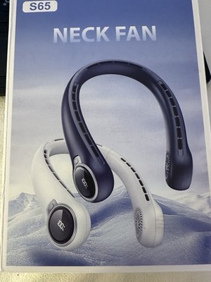Green Portable neck fan w/6000mAh portable neck fan with 360° cooling 3 speeds