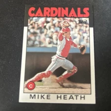 1986 Topps Baseball Card #46T Mike Heath St. Louis Cardinals NmMt Free Shipping!