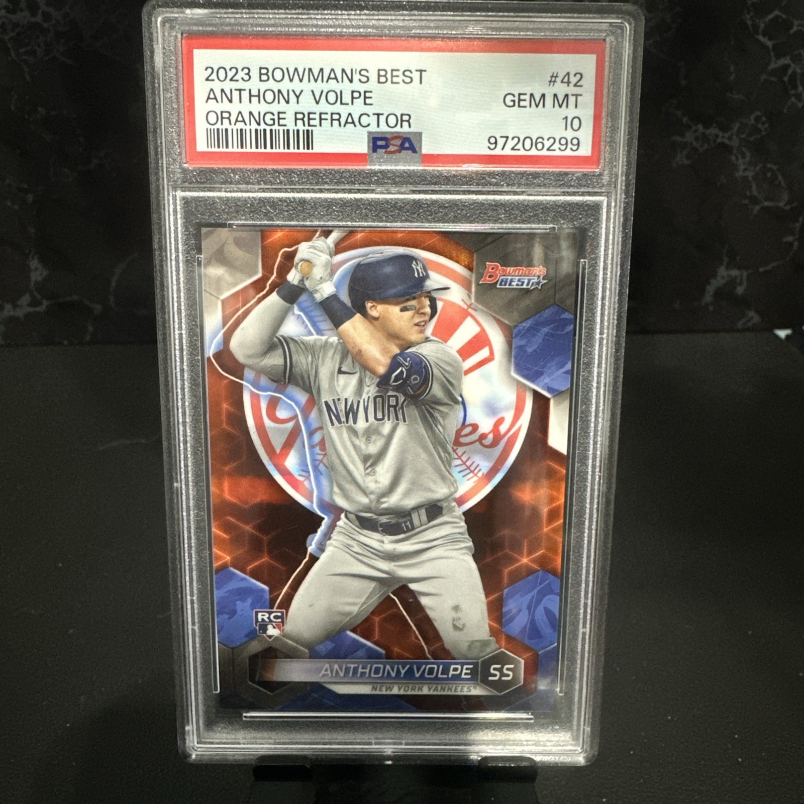 ANTHONY VOLPE 2023 BOWMANS BEST ORANGE ROOKIE #42 3/25 PSA 10 GEM MINT