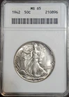 1942 P ANACS MS65 Soapbox Walking Liberty Half Dollar - Excellent Condition