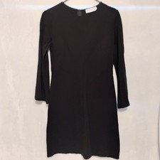 Everlane Black Long Sleeve Shift Dress Size 2 Mini Career Professional A