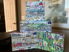 Lot of 4 NEW Galison 3 x 1000 & 1 x 500 piece Jigsaw Puzzles