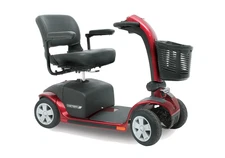 Pride Mobility Victory 10, 4 Wheel Scooter, 2 Front Wheels,Black Tire/Silver Mag