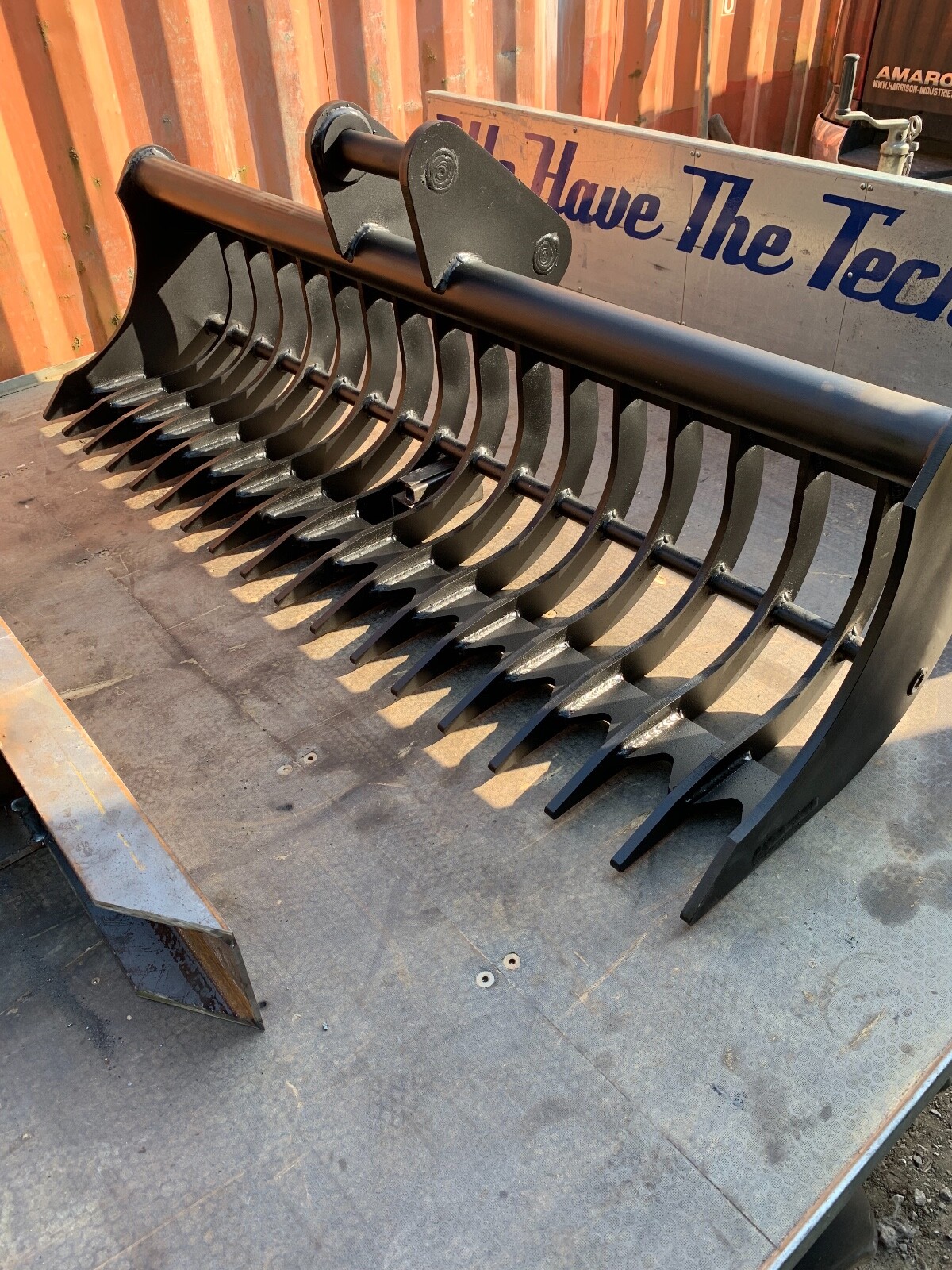 12 Ton Excavator Riddle land Rake Bucket Stone Lawn Rake £390 +VAT