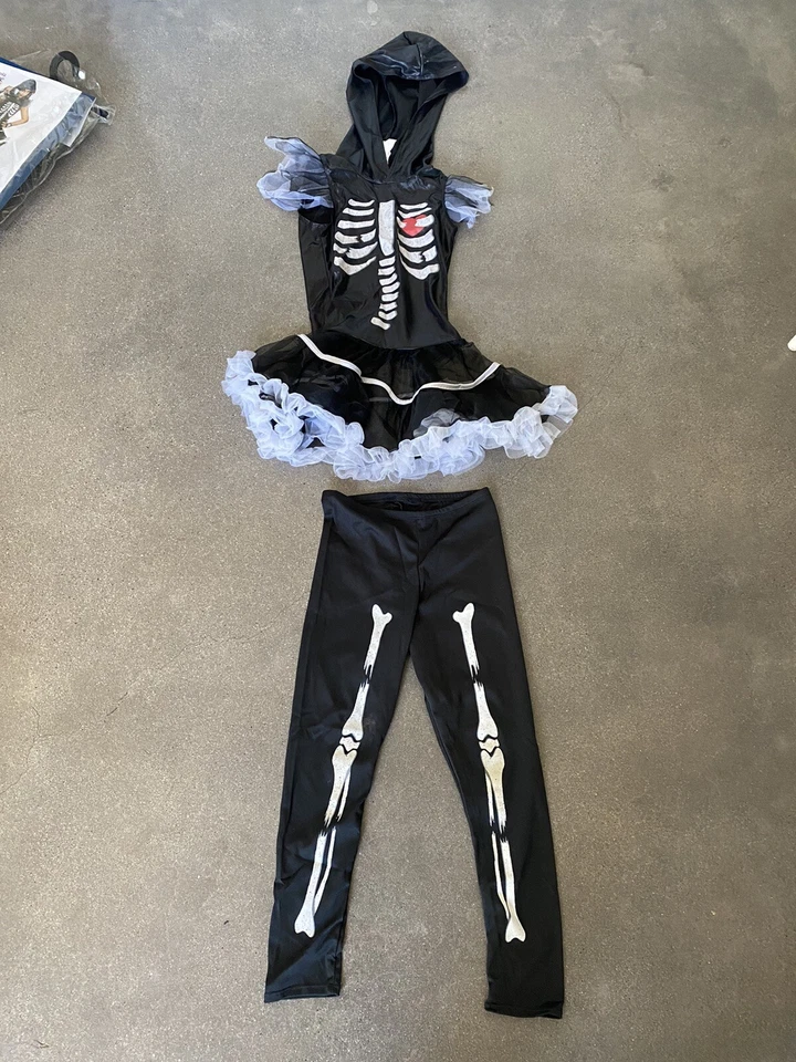 Disfraz esqueleto Halloween niñas talla SM (-6-8) Foto 2 de 4