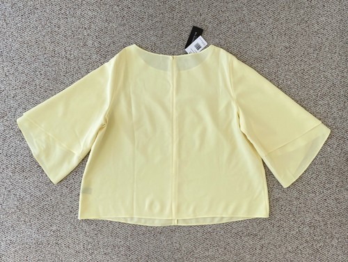 NWT! NEW! LAFAYETTE 148 Plus Size 3X Yellow Zip Blouse Shirt Top Tunic Women's - 第 8/12 張圖片