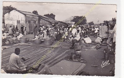 RPPC Côte D'Ivoire Abidjan Le Marché De Treichville Animation Edit Estel