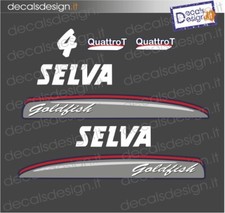 Adesivi motore marino fuoribordo selva Goldfish 4 cv gommone barca stickers