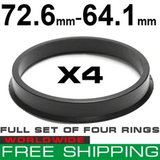 HUB CENTRIC RINGS 72.6 to 64.1 (SPIGOT RINGS 72,6 mm - 64,1 mm). FREE SHIPPING