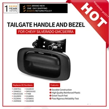 Tailgate Handle W/ Bezel Cover Kit Set For 1999 -2006 Chevy Silverado GMC Sierra