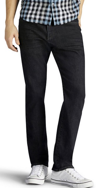 men's lee extreme motion stretch slim straight jeans