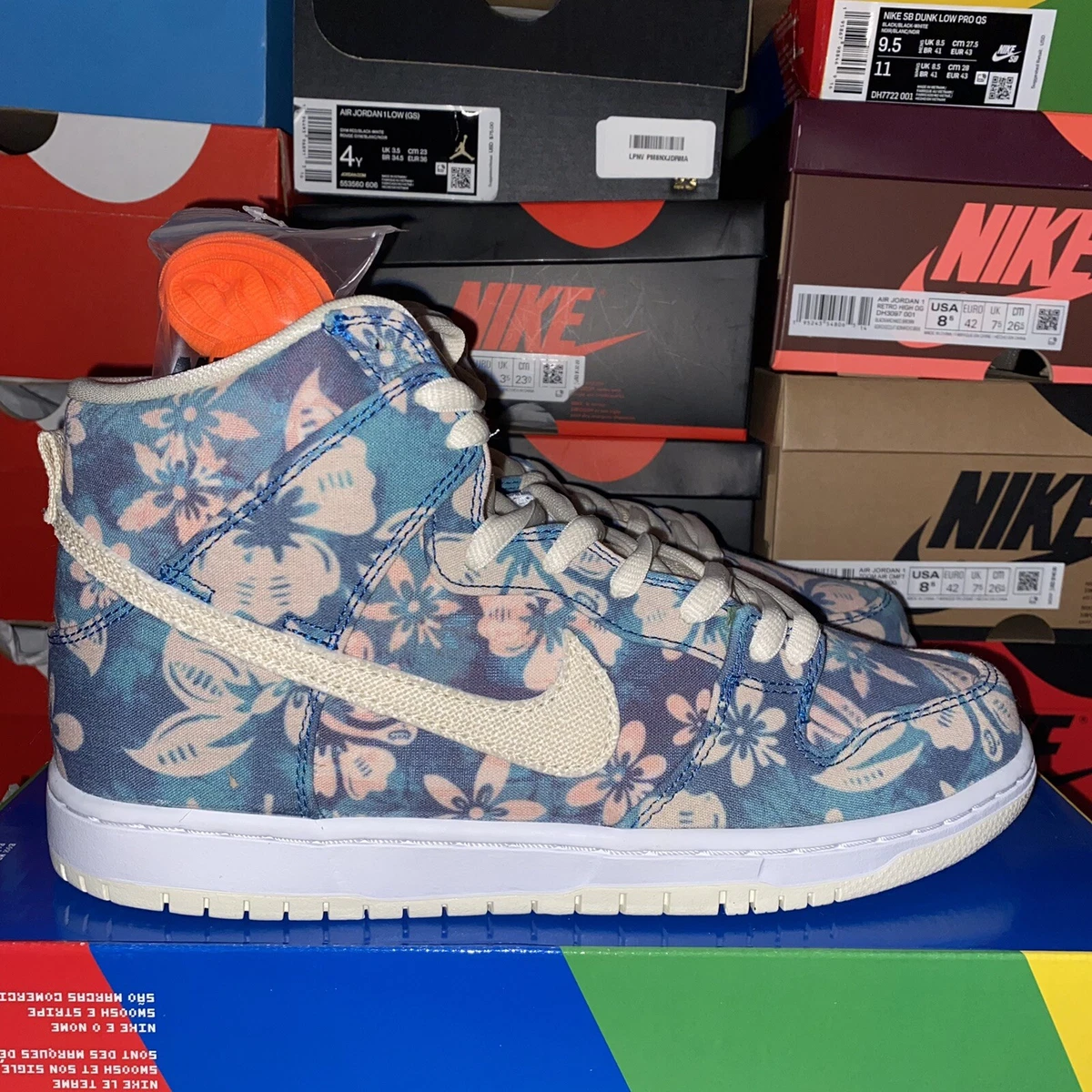 Nike SB Dunk High Pro QS Hawaii Maui Wowie CZ2232-300 Size 8.5