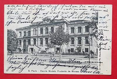 AK SAO PAULO Brasilien 1897 Escola Modelo Prudente de Moraes Schule ( 30882