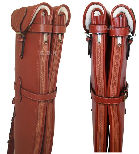 Etui pistolet double cuir amovible détachable sécurité marron fauve - Imagen 4 de 5