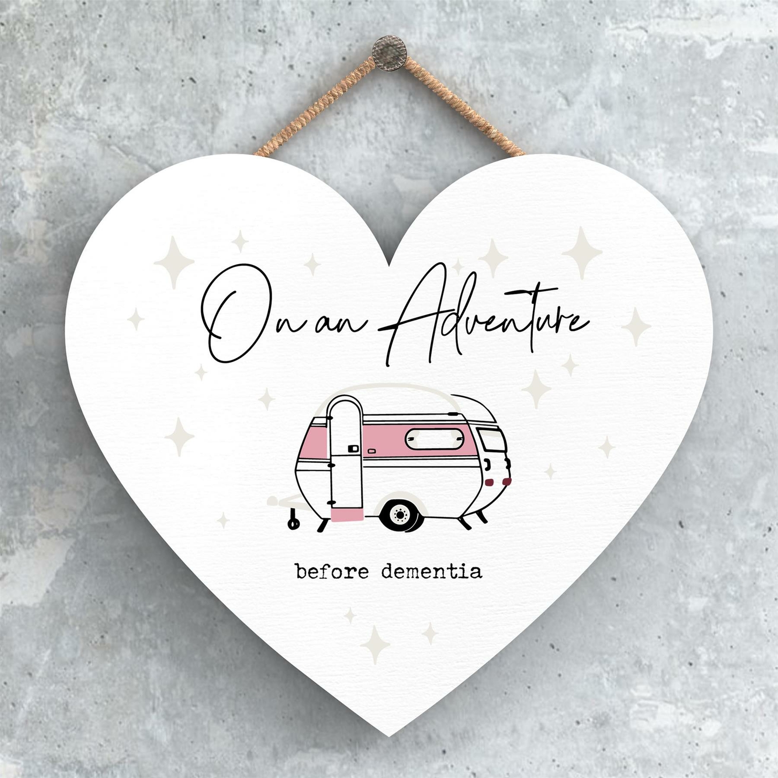 ADVENTURE BEFORE DEMENTIA CAMPER CARAVAN CAMPING THEMED HANGING PLAQUE