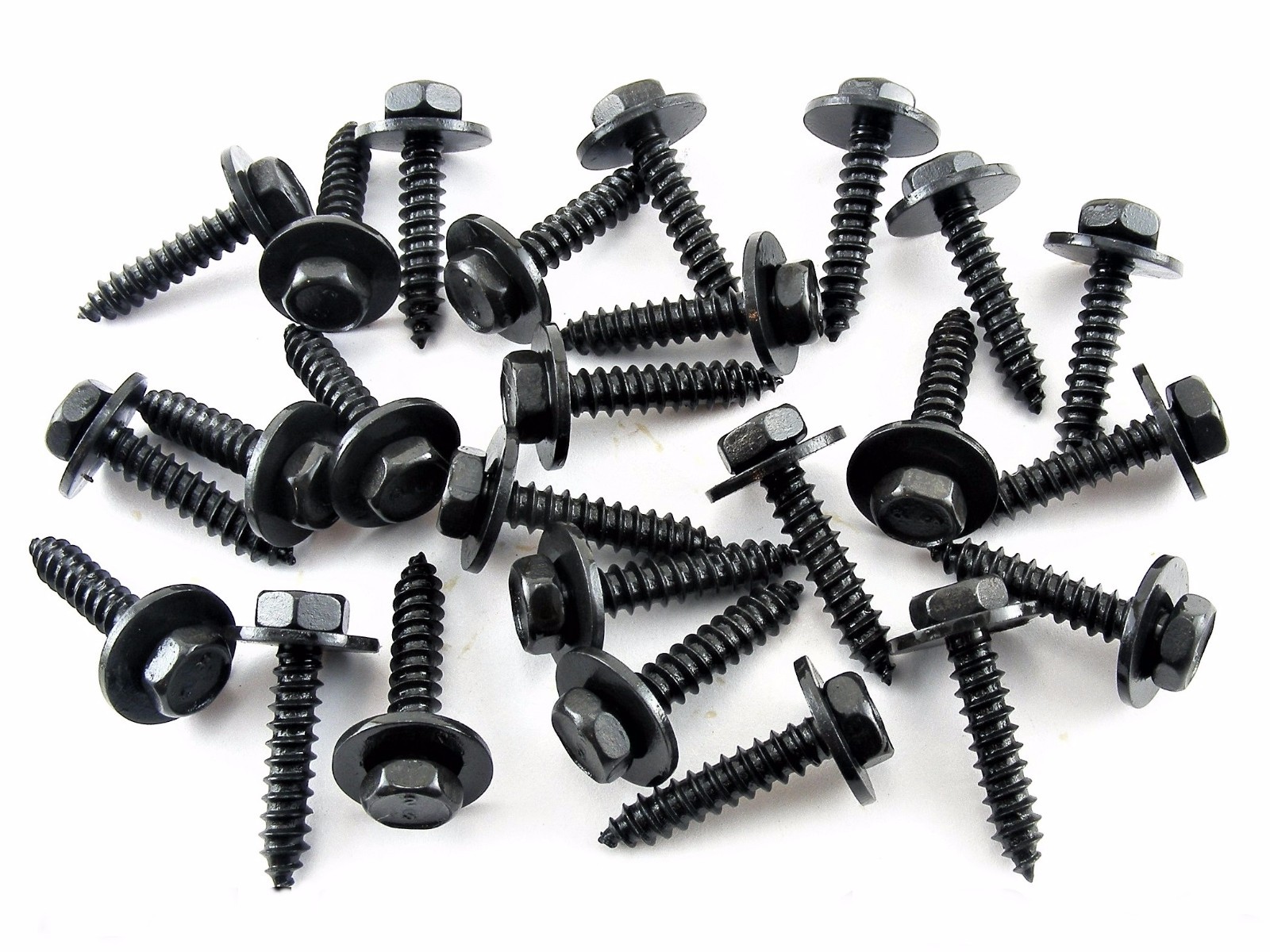 Chevy Truck Black Trim Screws M4.2 x 20mm 7mm Hex 12mm Washer 25