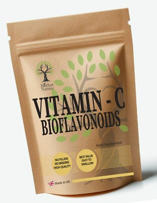 Vitamin C + Zitrus Bioflavonoide Kapseln 500mg hochfest Vitamin C vegan UK