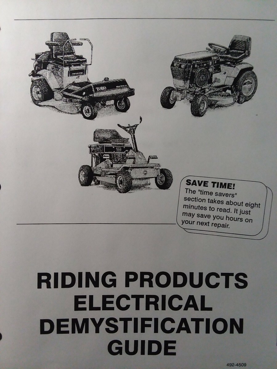 Toro Rear Engine Rider Electrical Demystification Wiring Diagram