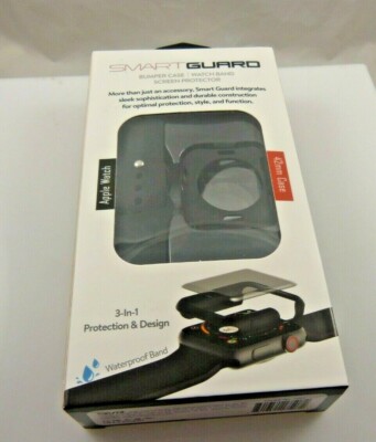 band for apple I watch fits 42 mm black plus bumbper case smart guard