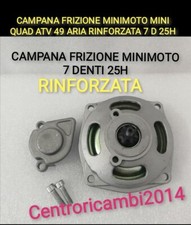 Campana Frizione Minimoto Mini Quad ATV 49 aria  Rinforzata con Pignone 25H 7 D
