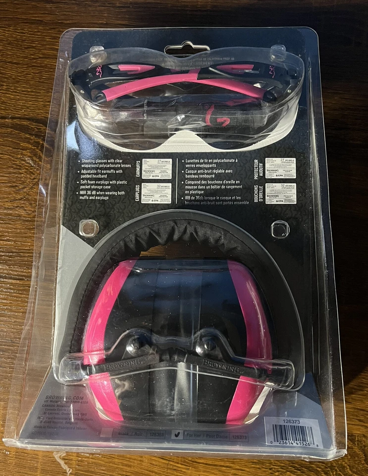 Kit de gama Browning Hear Pro para ella 1 lb 3,2 oz rosa 126373 Foto 2 de 4