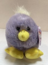 Puffkins Plush Chickity Purple 4" tall Swibco Rockford IL Kid Around The World