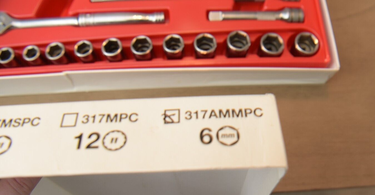 Snap-on 6ポイントミリサイズ汎用サービスセット 317AMMPC