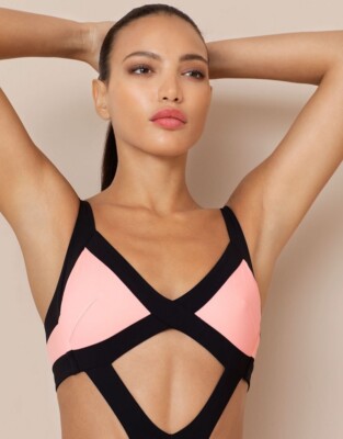 Agent Provocateur ⭐︎ 水着 タグ付き Agent Provocateur Mazzy Pink Green Swimsuit AP3 Medium NWT | eBay
