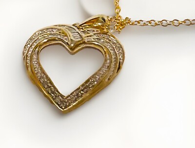 14K GOLD 0N SILBER.20 Ct DIAMANT, MACYS-Halskette, UVP 319 $! Neu/Etikett & Etui SPAREN!!