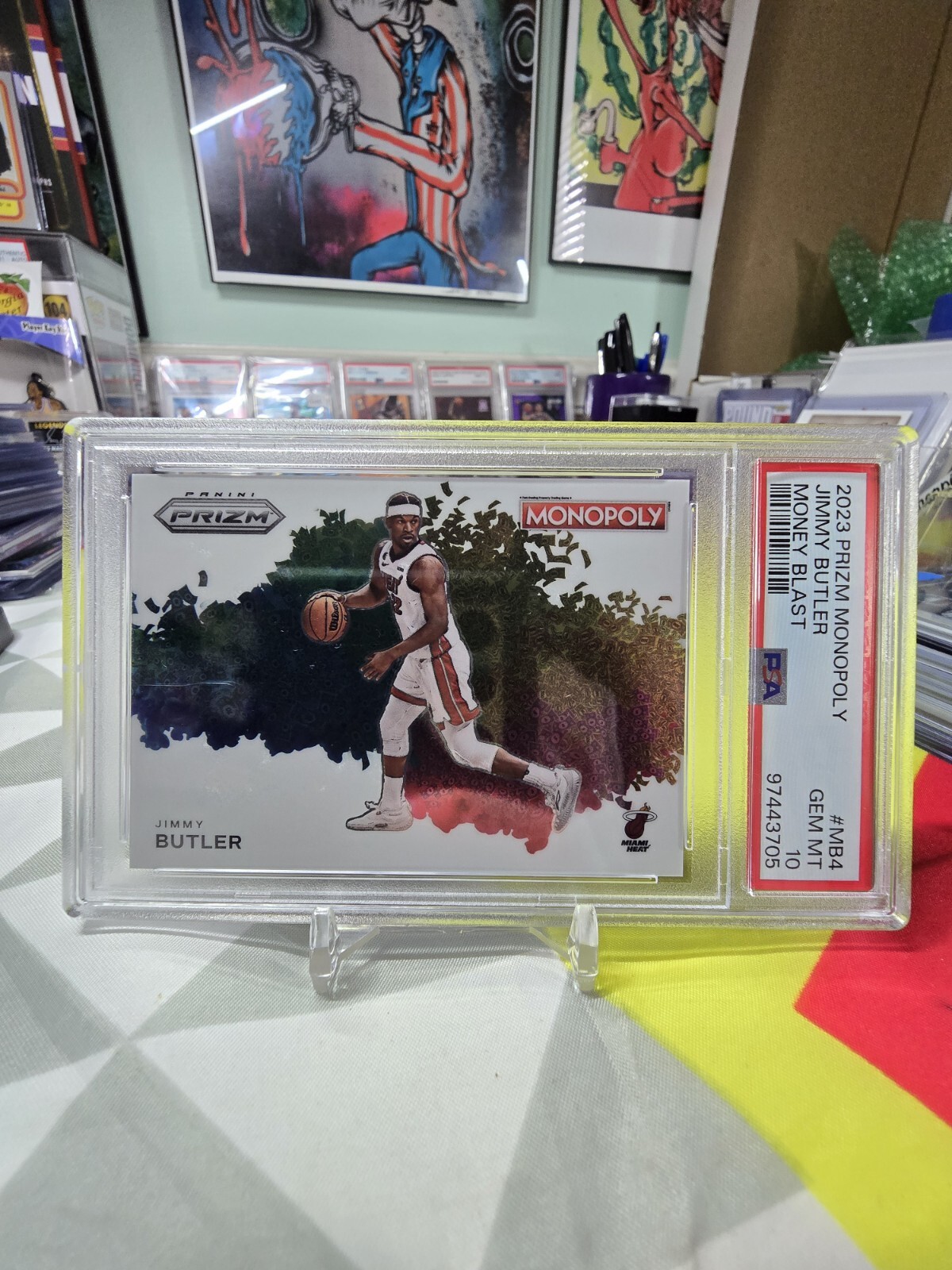 2023 Panini Prizm Monopoly Jimmy Butler Money Blast PSA 10 Heat SSP Warriors