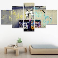 Urban Graffiti Art Canvas Print Set - 5 Pieces