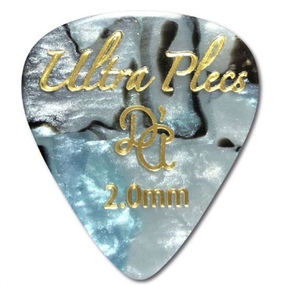 D'Andrea Ultra Plecs 351 shape Abalone 2.0mm Guitar Picks 6 pack  Abalone