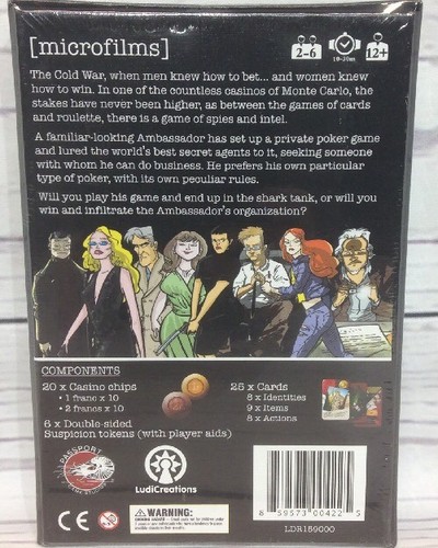 Microfilms Card Game New Sealed LudiCreations Cold War Passport Game Studios - Picture 8 of 12